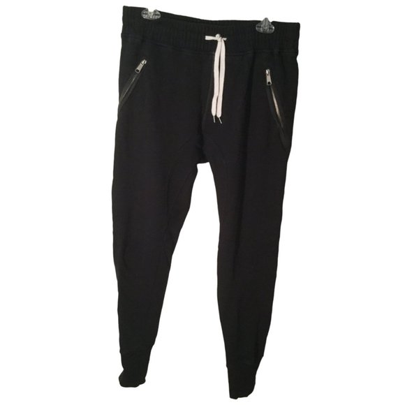 Acne Men's Regular Fit Elastic Waist Drawstring Jogger Pants Black Size Small